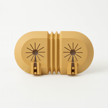 Slika Cevna rozetna dvodelna braon harmonika (125)